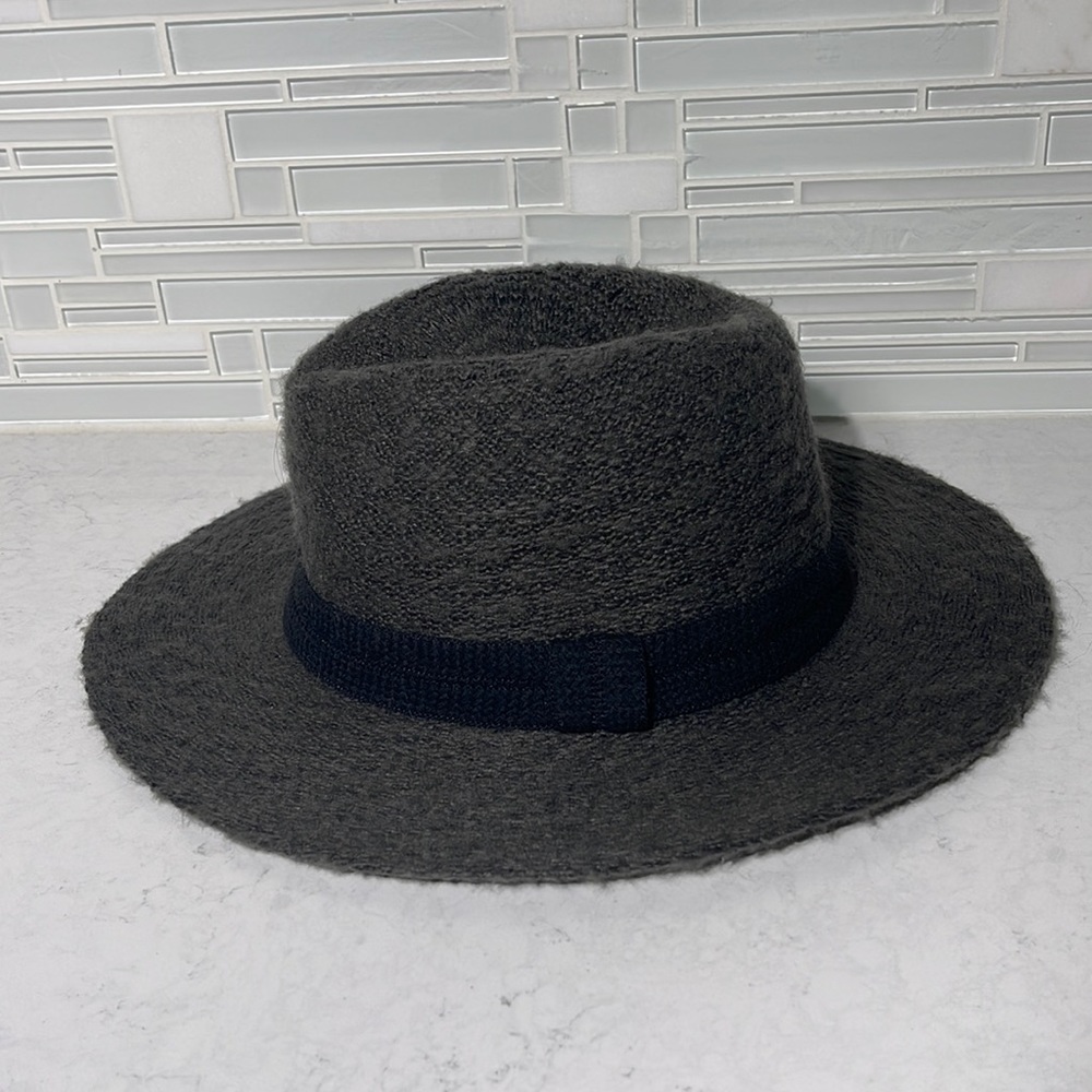 Grey soft material hat
